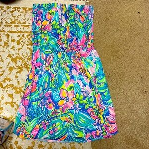 Lilly strapless dress - swim cover up